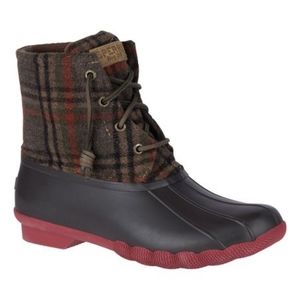 Sperry Top-Sider Saltwater Wool Plaid Duck Boots